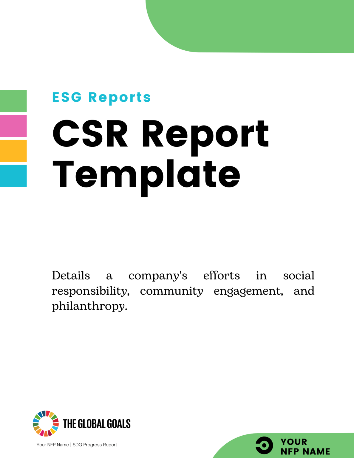 CSR Report Template - ESG Reports Templates